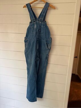 Vintage BIG SMITH Men’s Denim Overalls Size 36 x 30 Zip Fly Carpenter Style